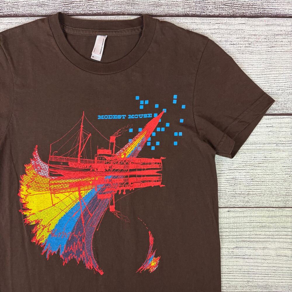 Vintage Y2k Modest Mouse Brown Graphic Band T-shirt
